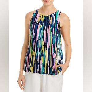 Lafayette 148 New York Printed Racerback Top